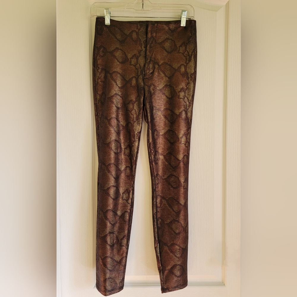 🤎NWOT Mother High Waisted Seamless Looker Ankle Python Print Leggings, Size 28 - Picture 3 of 9